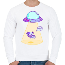 PRINTFASHION Tehén rablás - Férfi pulóver - Fehér férfi pulóver, kardigán