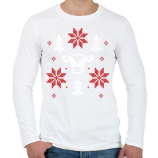 PRINTFASHION Tehenes csúnya pulcsi - Férfi hosszú ujjú póló - Fehér férfi póló