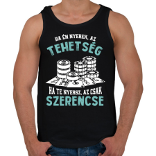 PRINTFASHION Tehetség, szerencse - Férfi atléta - Fekete atléta, trikó