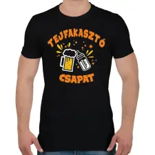 PRINTFASHION Tejfakasztó csapat - Férfi póló - Fekete férfi póló