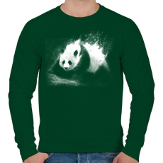 PRINTFASHION Tejpanda - Férfi pulóver - Sötétzöld