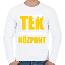 PRINTFASHION TEK tömény elhárítási központ - Férfi pulóver - Fehér férfi pulóver, kardigán