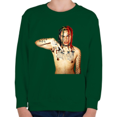 PRINTFASHION Tekashi - Gyerek pulóver - Sötétzöld