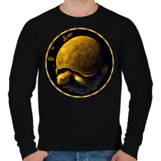 PRINTFASHION teknős - Férfi pulóver - Fekete