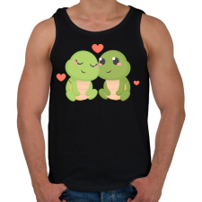 PRINTFASHION Teknős Love - Férfi atléta - Fekete atléta, trikó