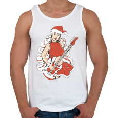 PRINTFASHION Télanyó gitárral - Férfi atléta - Fehér