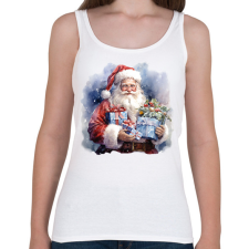 PRINTFASHION Télapó ajándékkal - Női atléta - Fehér női trikó