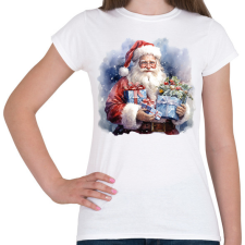 PRINTFASHION Télapó ajándékkal - Női póló - Fehér női póló