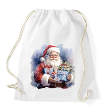 PRINTFASHION Télapó ajándékkal - Sportzsák, Tornazsák - Fehér tornazsák