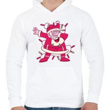 PRINTFASHION Télapó dab - Férfi kapucnis pulóver - Fehér férfi pulóver, kardigán