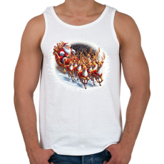 PRINTFASHION Télapó - Férfi atléta - Fehér