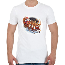PRINTFASHION Télapó - Férfi póló - Fehér férfi póló