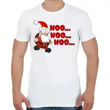PRINTFASHION Télapó - hoo... - Férfi póló - Fehér férfi póló