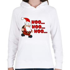 PRINTFASHION Télapó - hoo... - Női kapucnis pulóver - Fehér női pulóver, kardigán