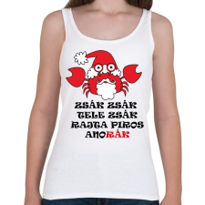 PRINTFASHION Télapó itt van - rák - Női atléta - Fehér női trikó