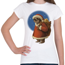 PRINTFASHION Télapó lajhár - Női póló - Fehér női póló