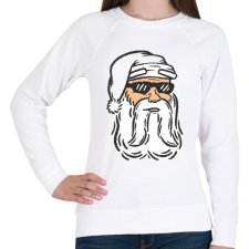 PRINTFASHION Télapó - Női pulóver - Fehér női pulóver, kardigán