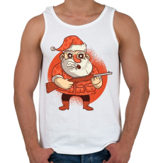 PRINTFASHION Télapó puskával - Férfi atléta - Fehér