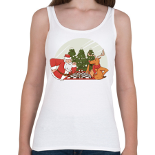 PRINTFASHION Télapó sakkozik - Női atléta - Fehér női trikó