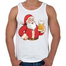 PRINTFASHION Télapó sörrel - Férfi atléta - Fehér