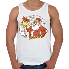 PRINTFASHION Télapó sörrel - Férfi atléta - Fehér atléta, trikó