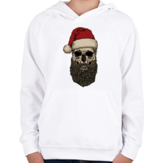 PRINTFASHION Télapó szakálla - Gyerek kapucnis pulóver - Fehér