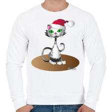 PRINTFASHION Télapócic - Férfi pulóver - Fehér férfi pulóver, kardigán