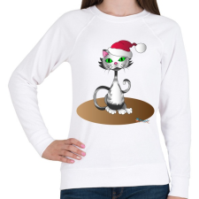 PRINTFASHION Télapócic - Női pulóver - Fehér női pulóver, kardigán