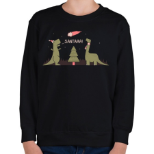 PRINTFASHION Télapóóó - Gyerek pulóver - Fekete gyerek pulóver, kardigán