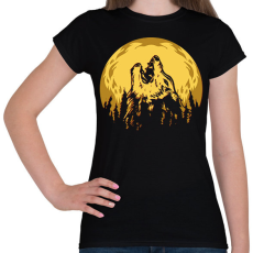 PRINTFASHION telehold farkas sötét alaphoz - Női póló - Fekete