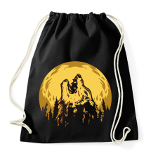 PRINTFASHION telehold farkas sötét alaphoz - Sportzsák, Tornazsák - Fekete tornazsák