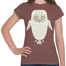 PRINTFASHION Téli bagoly - Női póló - Mogyoróbarna női póló