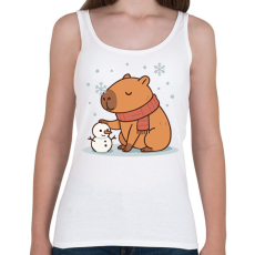 PRINTFASHION Téli kapibara - Női atléta - Fehér