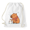 PRINTFASHION Téli kapibara - Sportzsák, Tornazsák - Fehér