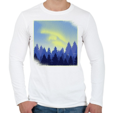 PRINTFASHION Téli táj - Férfi hosszú ujjú póló - Fehér