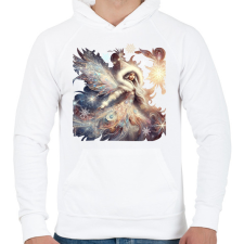 PRINTFASHION Téltündér - Férfi kapucnis pulóver - Fehér férfi pulóver, kardigán