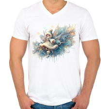 PRINTFASHION Téltündér - Férfi V-nyakú póló - Fehér férfi póló