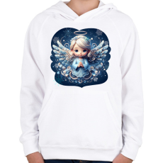 PRINTFASHION Téltündér - Gyerek kapucnis pulóver - Fehér