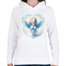 PRINTFASHION Téltündér - Női kapucnis pulóver - Fehér