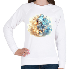 PRINTFASHION Téltündér - Női pulóver - Fehér