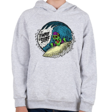PRINTFASHION Temple of Surf - Gyerek kapucnis pulóver - Sport szürke gyerek pulóver, kardigán