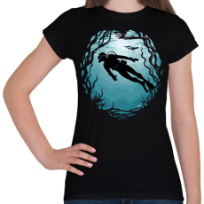 PRINTFASHION Tenger mélyén - Női póló - Fekete