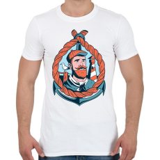 PRINTFASHION Tengerész - Férfi póló - Fehér