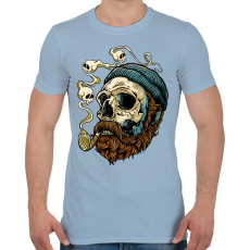 PRINTFASHION Tengerész koponya - Férfi póló - Világoskék