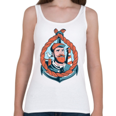 PRINTFASHION Tengerész - Női atléta - Fehér