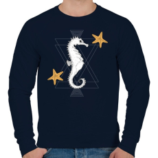 PRINTFASHION Tengeri csikó - Férfi pulóver - Sötétkék
