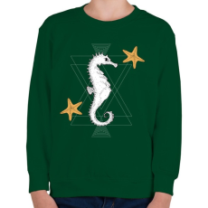 PRINTFASHION Tengeri csikó - Gyerek pulóver - Sötétzöld