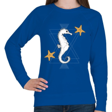 PRINTFASHION Tengeri csikó - Női pulóver - Királykék