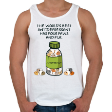 PRINTFASHION Tengerimalac antidepresszáns - Férfi atléta - Fehér
