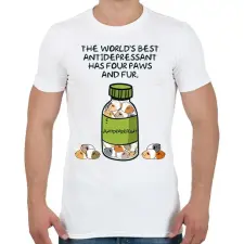 PRINTFASHION Tengerimalac antidepresszáns - Férfi póló - Fehér férfi póló